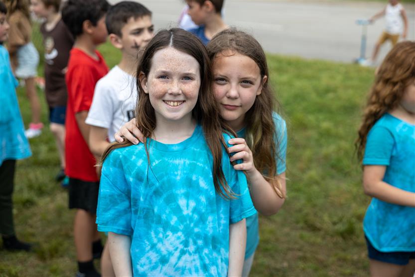 Elementary students enjoy time outside